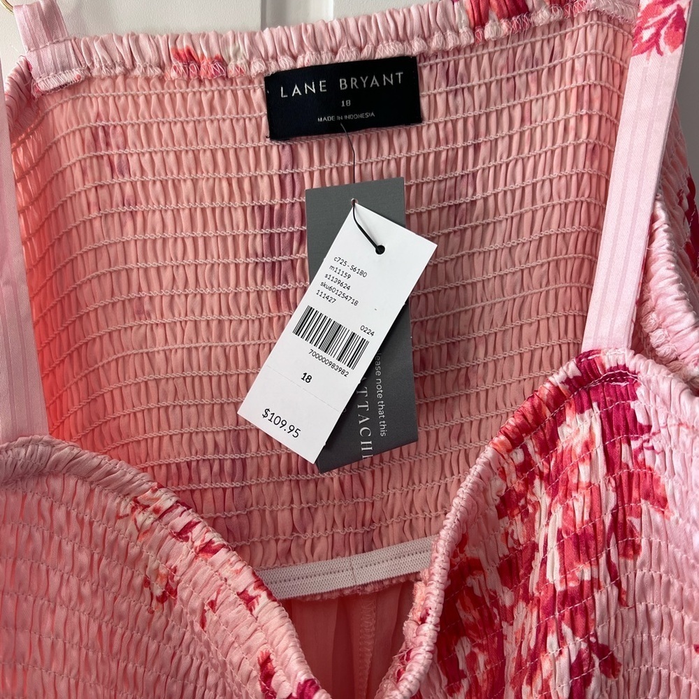 NWT Lane Bryant Pink Floral Dress - Picture 4 of 6